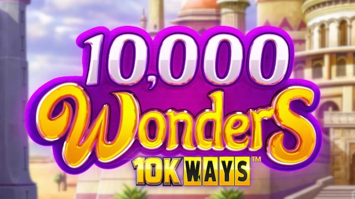 Tampilan antarmuka permainan slot 10,000 Wonders 10K Ways dengan desain visual yang memukau